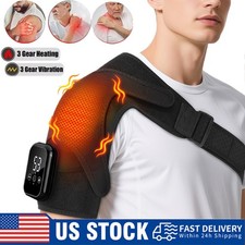 Electric Shoulder Massager Heated Shoulder Brace with Vibration for Pain Relief