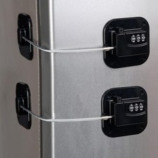 Refrigerator Lock 2 Pack Heavy Duty Combination Fridge Cabinet Child Safety Blac