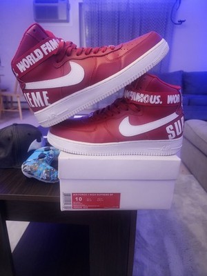 Nike Air Force 1 High Supreme Red Size 10 men's 