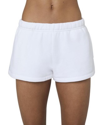 florence by mills Women's Cozy Crush Sweat Short, Bright White, Small
