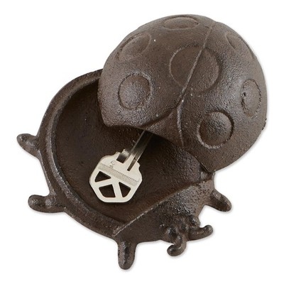 Zingz & Thingz Accent Plus Secure Cast Iron Ladybug Secret Key Holder