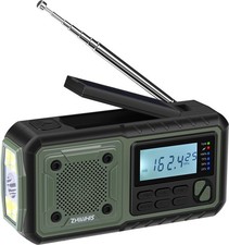 Emergency Radio, NOAA Weather/AM/FM Portable Hand Crank Solar Radios with SOS...