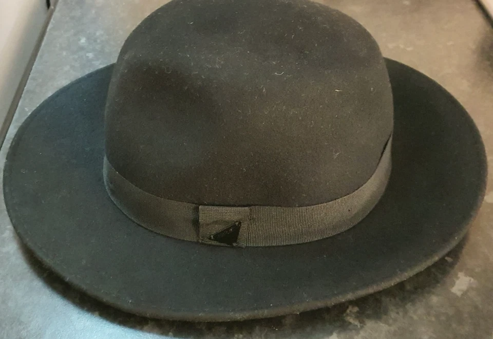 Sombrero Fedora REPLAY Fieltro Lana Negro Talla M/L 58.5cm Ala Ancha Trilby De Colección Nuevo - Imagen 1 de 4