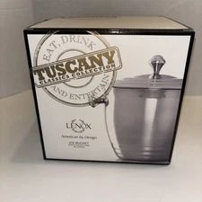 Lenox Tuscany  Stainless Steel Metal Ice Bucket 9"new