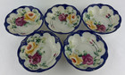 Antique Nippon TE Oh Berry Bowl Set of 5 Hand Painted Roses Cobalt Blue
