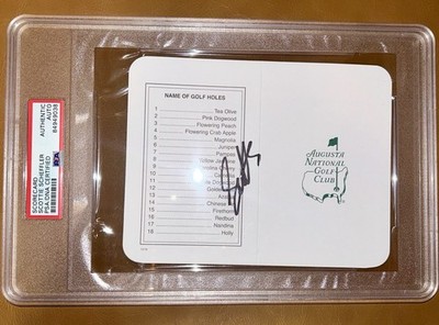 Scottie Scheffler Signed Scorecard PSA Auto Masters Autograph Slabbed ...