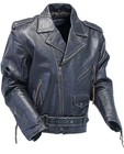 Men’s Genuine Black Leather Biker Jacket - Classic Brando Motorcycle Rider Style