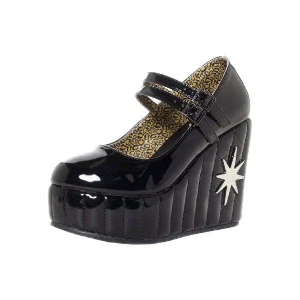 T.U.K. Zapatos de salón y Lux De Ville Star charol negro talla 7 nuevos sin caja Foto 4 de 4