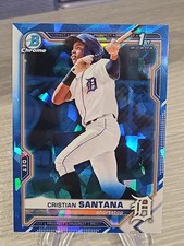 Cristian Santana 2021 Bowman Chrome Sapphire 1st Bowman #BCP-186 Detroit Tigers
