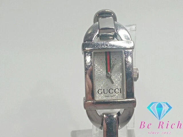 Montre Gucci 6800L Argent Ss Analogique Quartz Qz Bracelet Occasion Bt2779