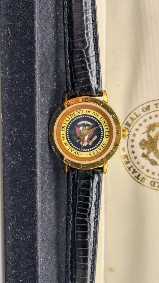 Nuevo Reloj Sello del Presidente de los Estados Unidos Chapado en Oro 18k Por INFINITY Foto 3 de 4