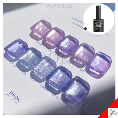DVOK Unicorn Sirup Glitter Magnet Gel Nagellack 10 Farben SET + Overlay Gel