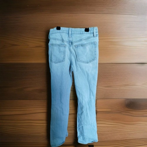 Old Navy Girls High Rise Flare Light Wash Jeans Size 12 Adj. Waist Cutouts - Picture 6 of 9