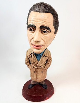 Vintage 70s Esco Chalkware Casablanca Humphrey Bogart 16'' Statue Figure