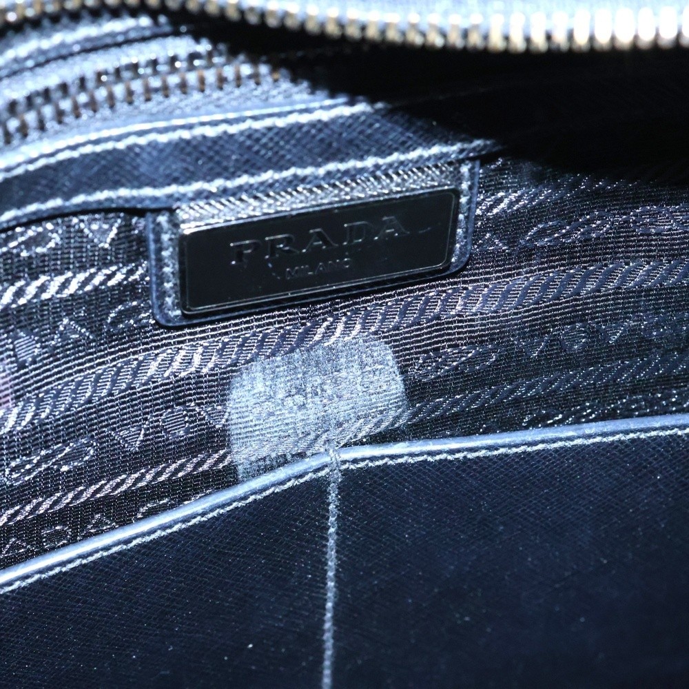 Prada Shoulder Bag Messenger Black Nylon Saffiano Silver  2Vh797 thumbnail 4