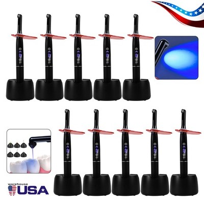 1-10 Dental Wireless LED Curing Light 2500mw 1Second  Cur Lamp 7 Lens