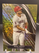 2024 Topps Chrome Black - Mike Trout #73 Gold Mini-Diamond Refractor /50