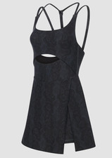 Savage X Fenty Cool Curves Strappy Back Sport Dress Boa Baddie Gray Size S NWT
