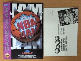 COMPLETE NBA Jam SEGA GAME GEAR Basketball CIB Manual GAMEGEAR Hang Tab TESTED