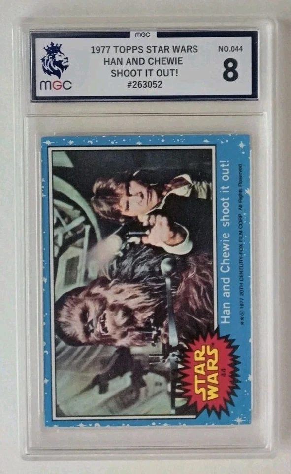 1977 TOPPS STAR HAN AND CHEWIE SHOOT IT OUT ! #44 GRADED 8 SERIES 1 - Image 3 of 4