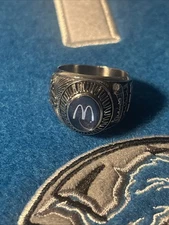 VTG 70's-80's McDonalds Balfour Stainless Employee Recognition QSC Ring