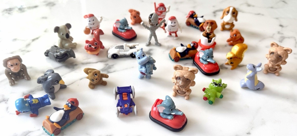 Vintage Kinder Surprise Toy Lot 1980s 1990s Animals Cars Penguins