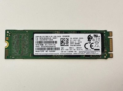 Samsung PM871b 256GB M.2 2280 SATA SSD  MZ-NLN256F 0KP08D Solid State Drive
