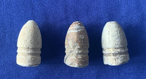 LOT OF 3 FIRED CIVIL WAR BULLETS GARDNER??