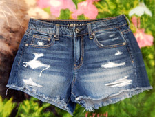 American Eagle Tomgirl Shortie Distressed Raw Hem Shorts Size 4