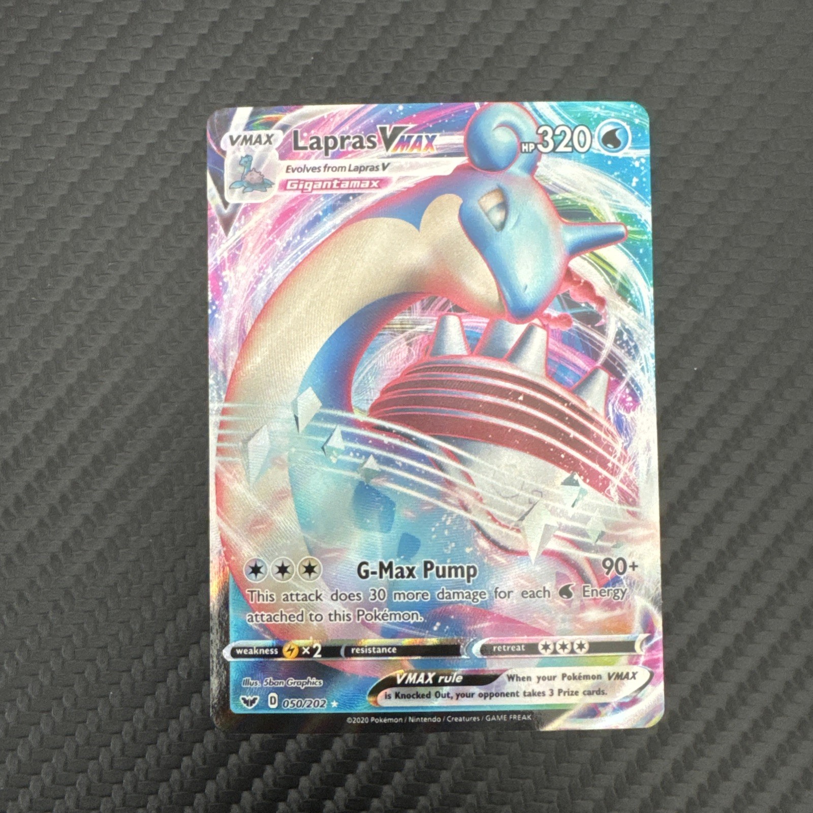 Lapras VMAX 050/202 SWSH01 Sword & Shield Base Set