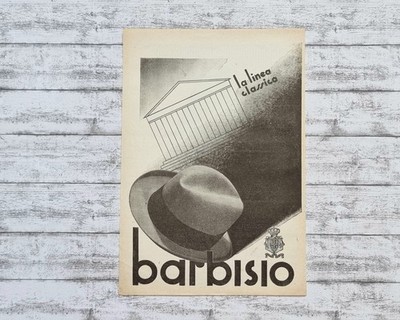 1930er Barbisio Hut Radiatori Heizung Ronzoni Reklame Italia Zeitschrift Werbung