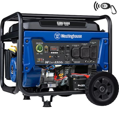 Westinghouse WGen5300c Remote Electric Start 6600 / 5300 -Watt Gasoline Single f
