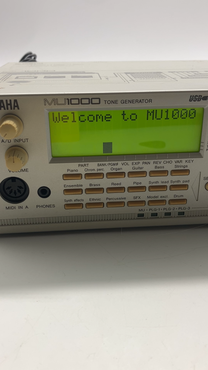 YAMAHA MU1000 Tone Generator Made in Japan w/Adapter Working