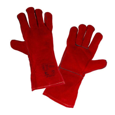 Guanti Da Saldatore In Pelle – Taglia L, Lunghezza 34 Cm – Foderati In Cotone – 1 Coppia - 5