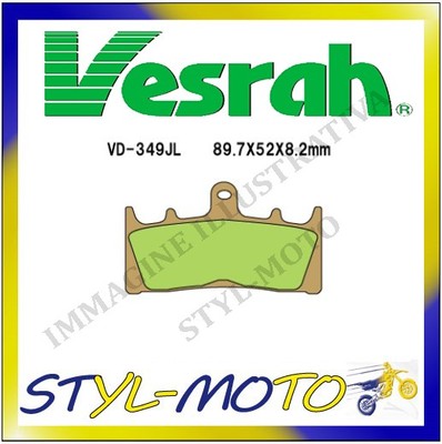 Vd-349Jl Front Sintered Brake Pads Vesrah Kawasaki ZX 636