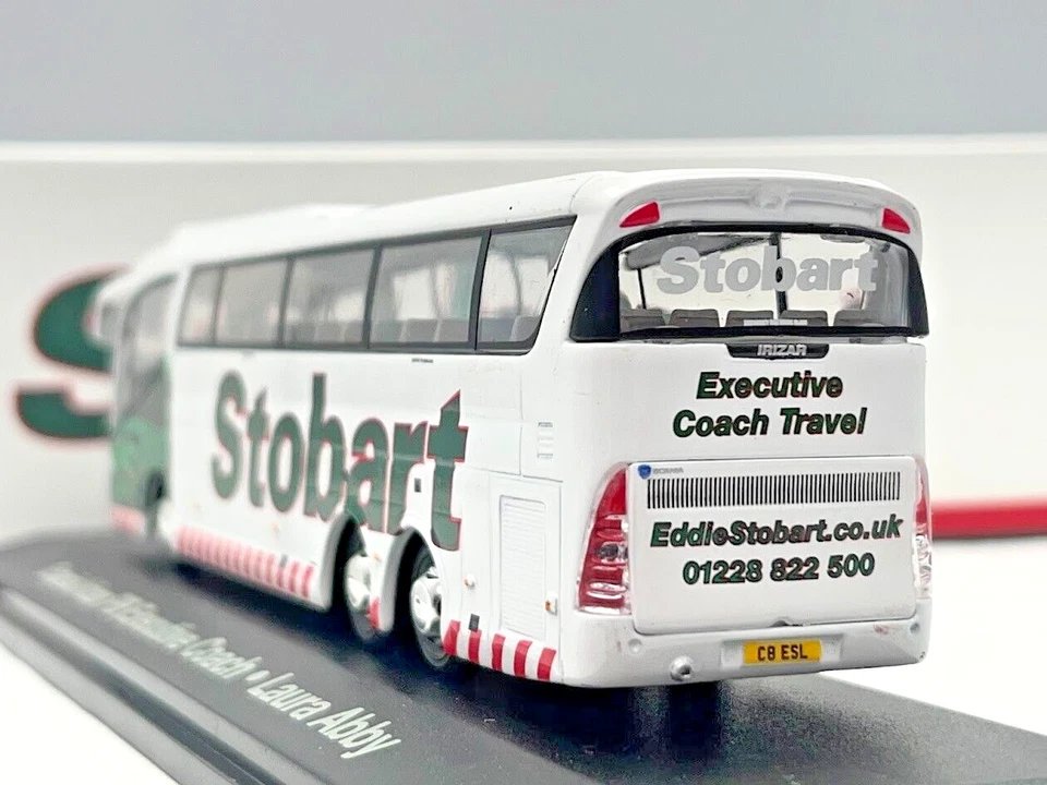 Modello Di Autobus Diecast Altas 1/76 Eddie Stobart Scania Irizar PB Laura Abby - Immagine 3 di 4
