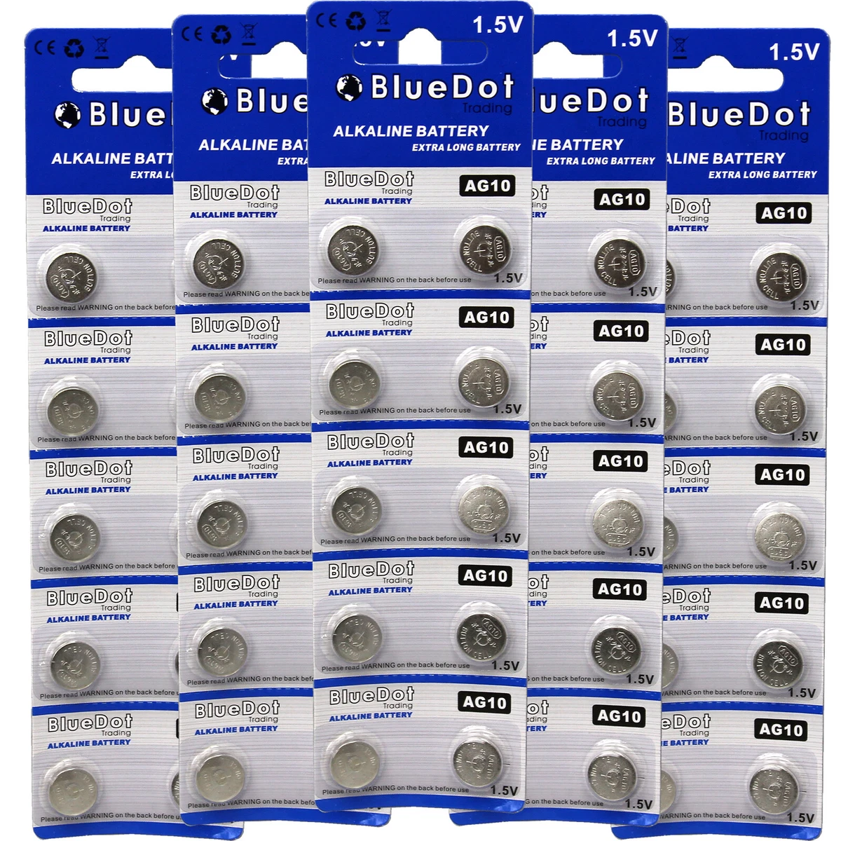 AG10 button cell alkaline batteries calculator coin watch battery size ~ 50  pcs