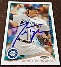 Danny Farquhar - 2014 Topps Series 1 Signed Autograph Auto Card #244 (Mariners)