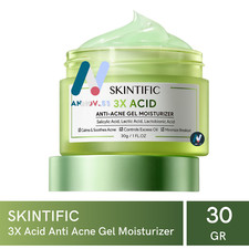SKINTIFIC 3X Acid Anti Acne Gel Moist Calm Soothe Redness Sebum Clogged Pore 30g