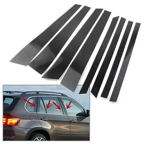 8er Set Türverkleidung Säulenpfosten Schwarz Abdeckplatte Für BMW X5 E70 2007-13