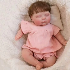 Lifelike Poseable 20" Reborn Baby Dolls Full Vinyl Body Chubby Newborn Girl Doll