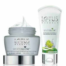 Lotus Herbals Whiteglow Skin Whitening Nourishing Night Cr me , Day Face Wash