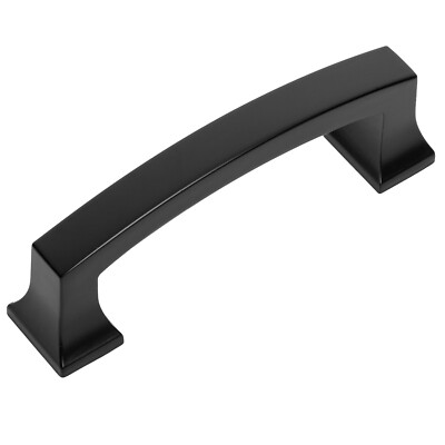 Cosmas Cabinet Hardware Flat Black Contemporary Pulls #755-3FB