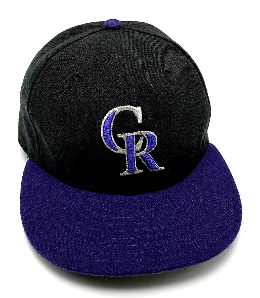 COLORADO ROCKIES hat fitted black cap size 7 1 2 L 59Fifty