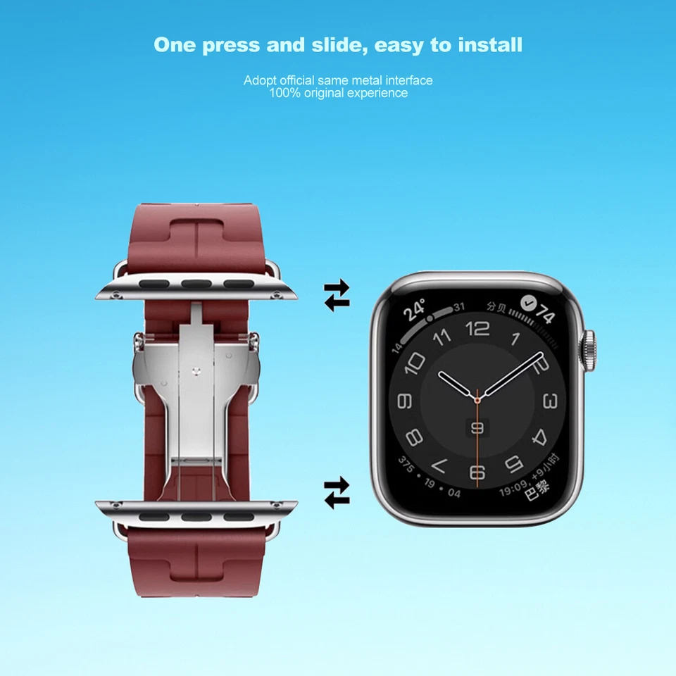 Single Tour Silicone Strap Band For Apple Watch Ultra 2 Band Series 9 8 7 6 5 4 - Image 4 of 4