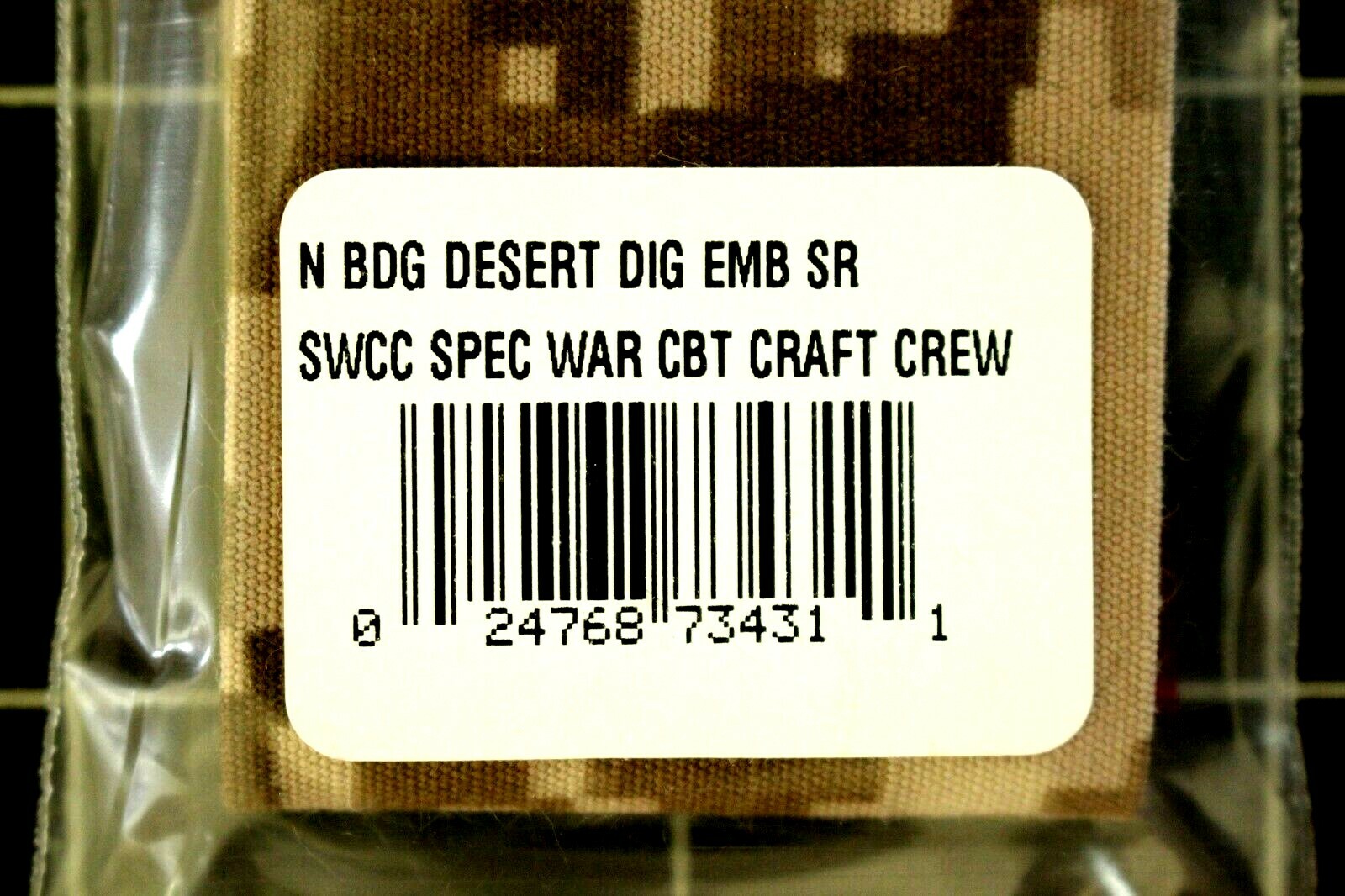 USN US NAVY NWU UNIFORM SWCC SENIOR SPECIALTY BADGE TYPE 2 TAN INSIGNIA ...