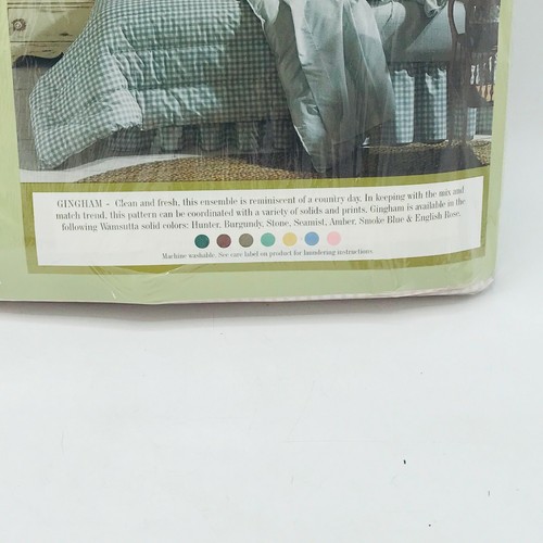 Wamsutta Gingham Pink Full Fitted Sheet 200 Thread Cottage Core Shabby - Picture 5 of 5