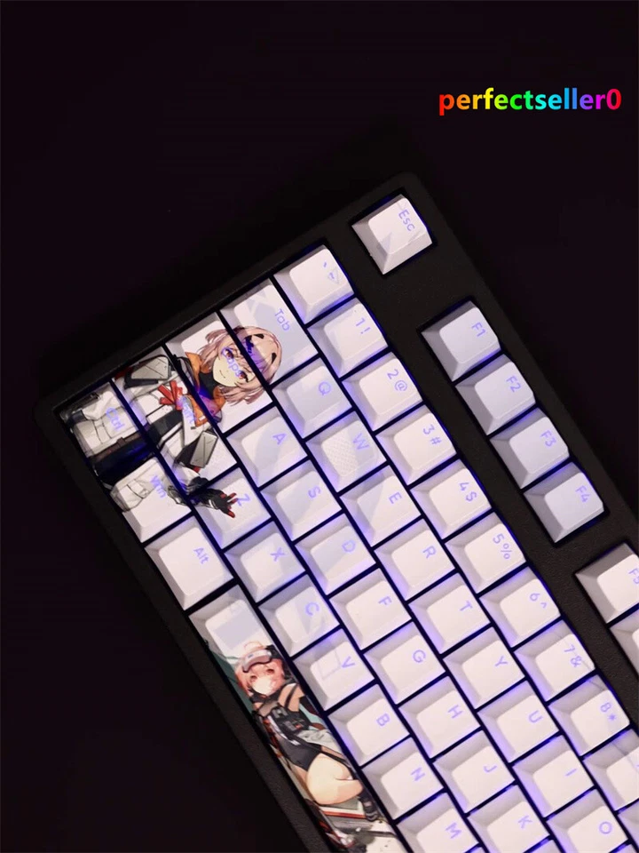 Project Snow FRITIA IGNIS Keycap Button PBT Sublimation Cherry MX 108 Keys Gifts - Image 3 of 4