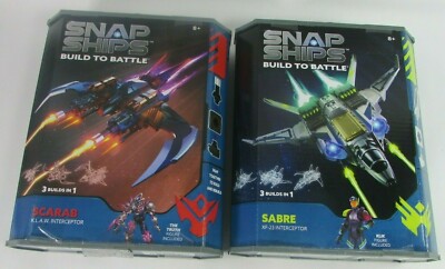 New Snap Ships Sabre XF-23 & Scarab K.L.A.W Interceptors Craft Building Sets