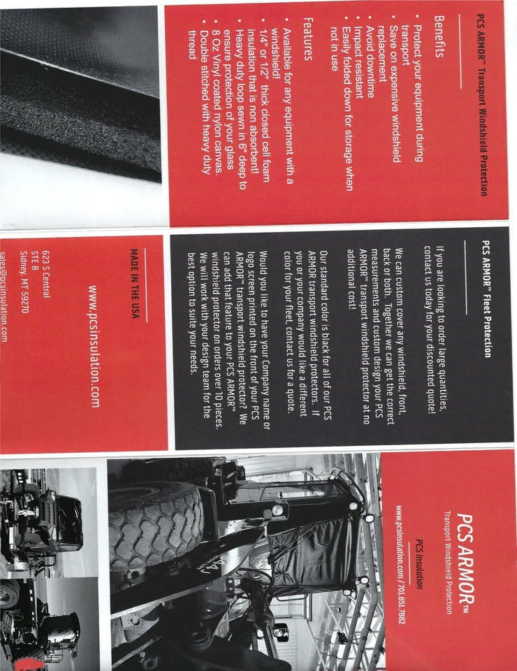 Protector de parabrisas de transporte lado a lado 55"x33", ¡tamaños personalizados disponibles! Foto 4 de 4